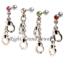 Crazy Factory Piercing balançant menottes Piercing Cartilage oreille